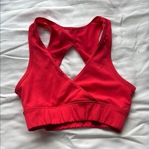 Gymshark Red Racerback Sports Bra - LIMITED EDITION NIKKI BLACKKETTER